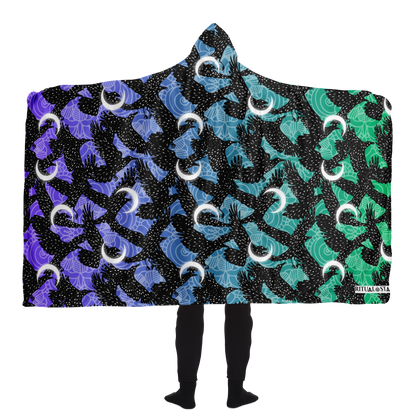 Cosmic Raven Hooded Blanket