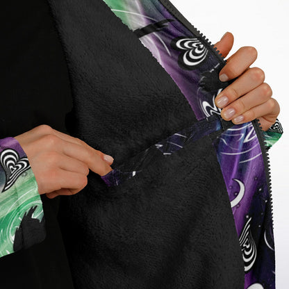 Northern Raven Fleece Zipper Cloak