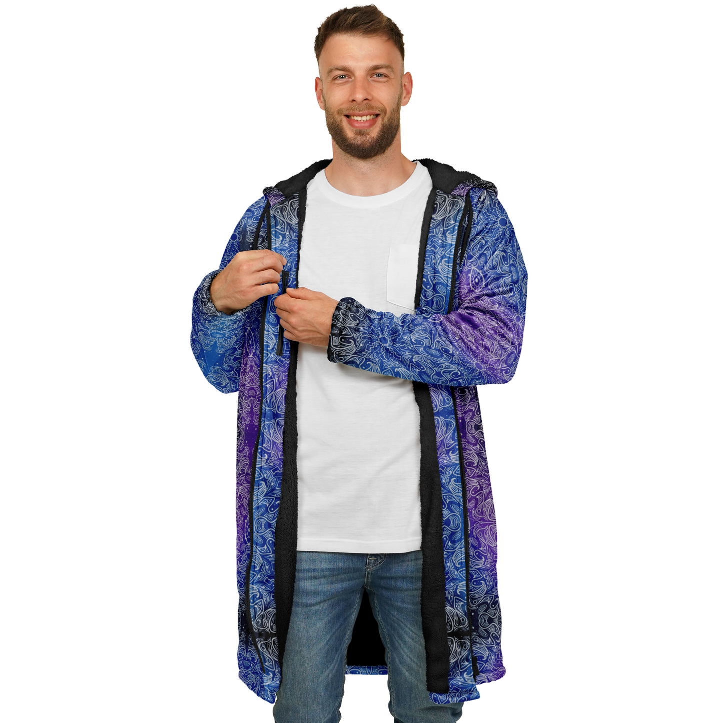 Zen Mandala Fleece Zipper Cloak