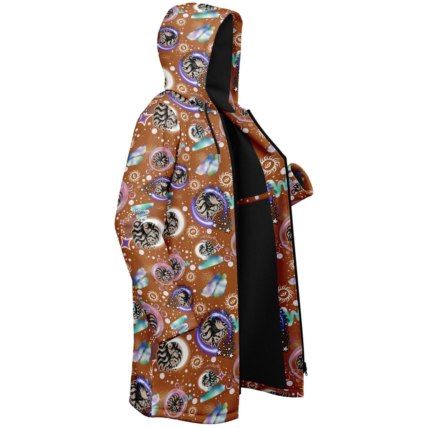 Cosmic Fox Fleece Zipper Cloak