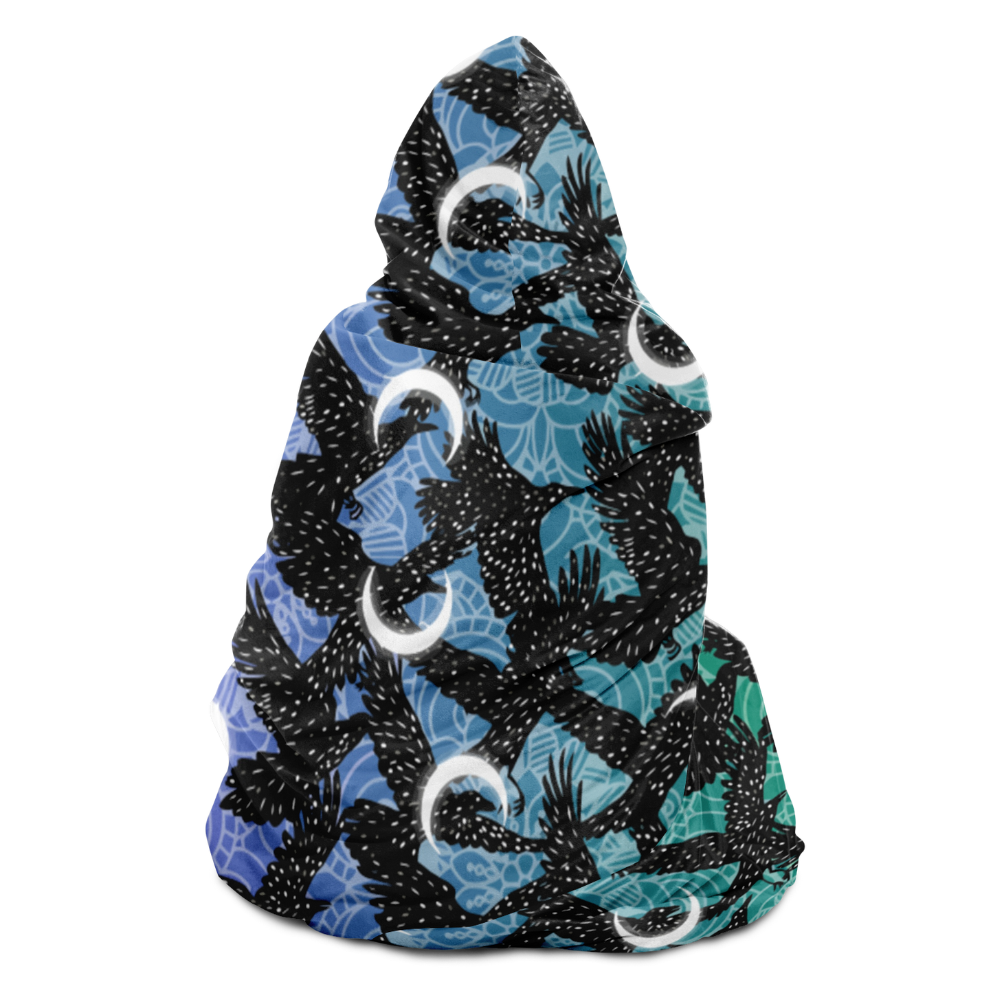 Cosmic Raven Hooded Blanket