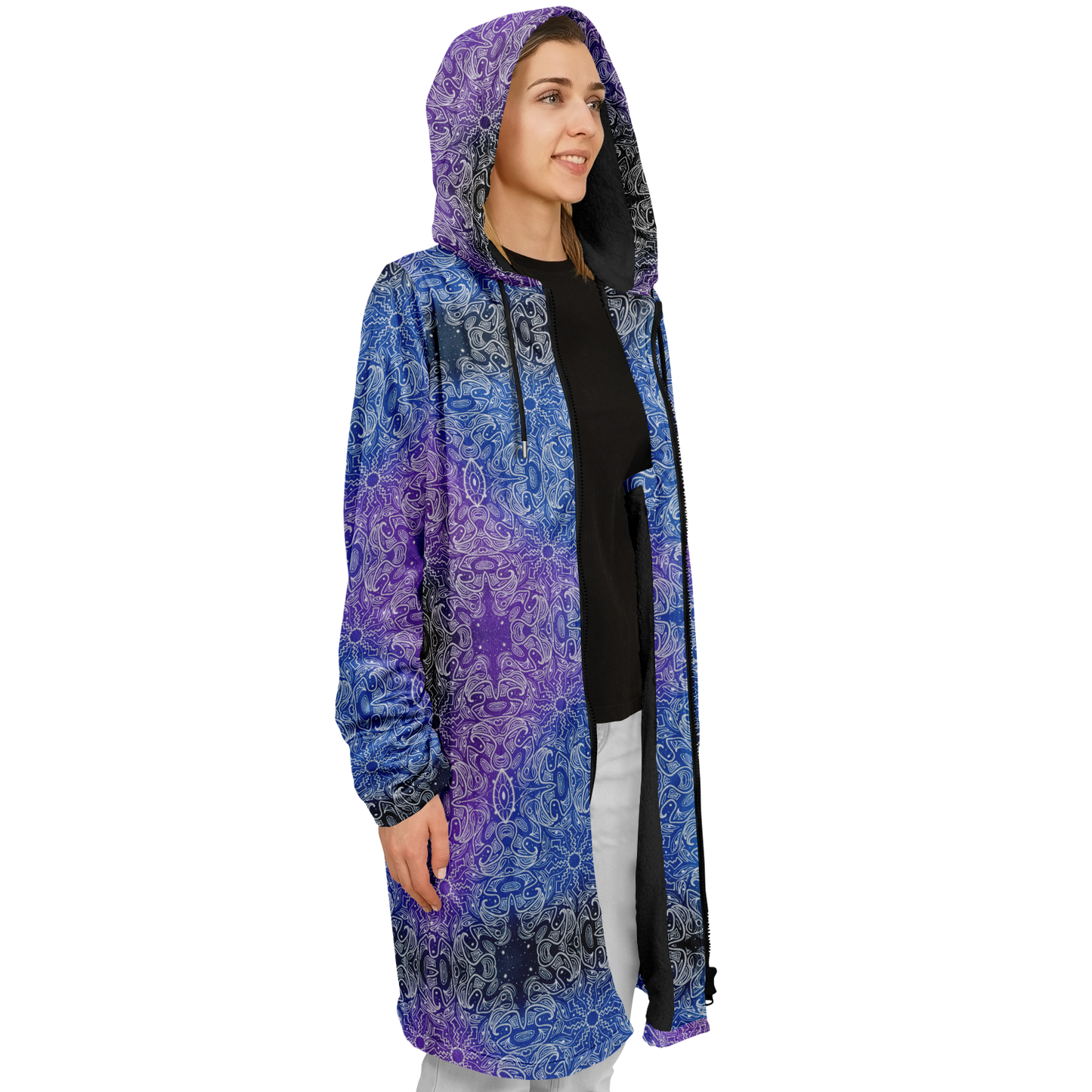 Zen Mandala Fleece Zipper Cloak